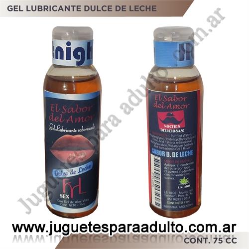 Aceites y lubricantes, Lubricantes saborizados, Gel sabor dulce de leche 75cc